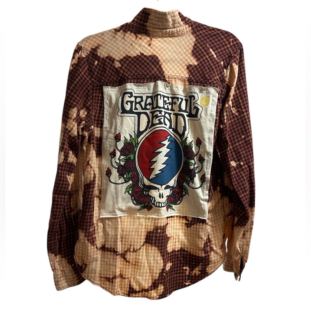GRATEFUL DEAD custom original ONE OF A KIND flannel creation by Rachelle